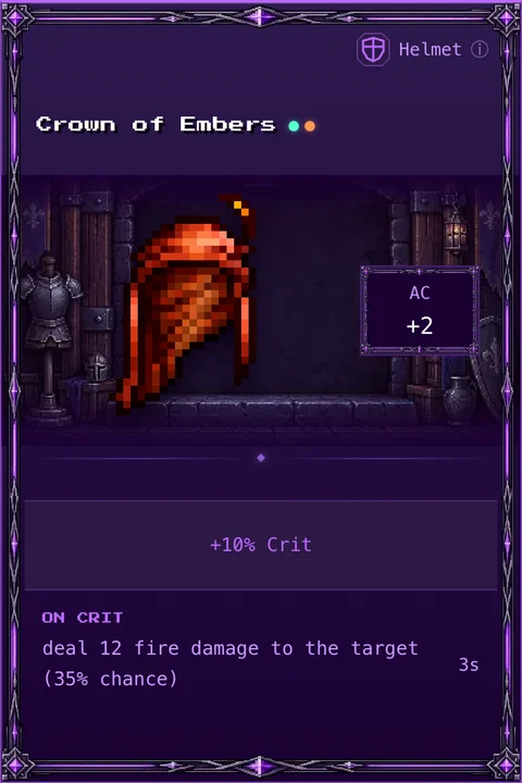 Crown of Embers: Epic Helmet