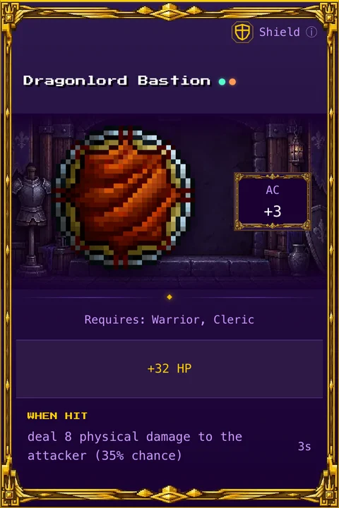 Dragonlord Bastion: Legendary Shield