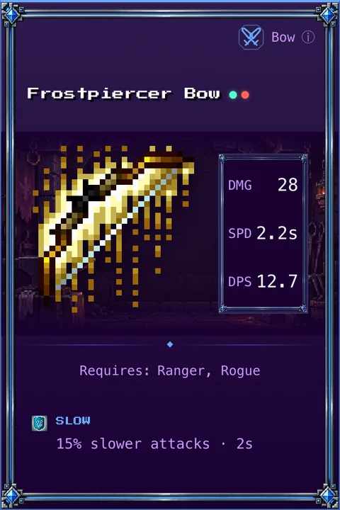 Frostpiercer Bow: Rare Bow