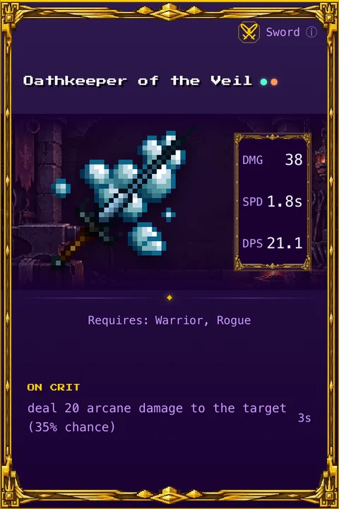 Oathkeeper of the Veil: Legendary Sword